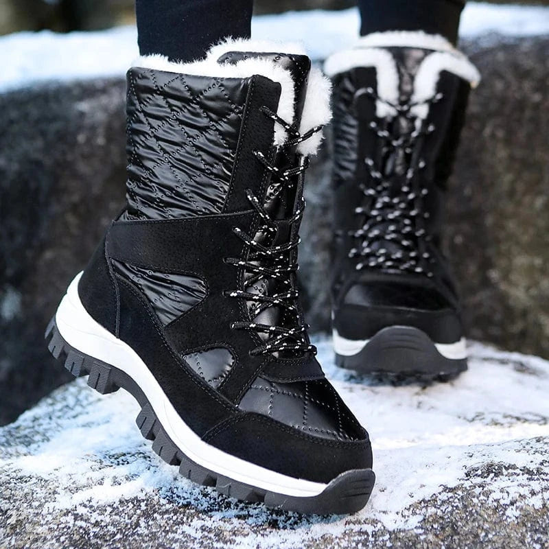 womens boots New Winter Short Platform botas Thick Cotton Padded Shoes Womens winter casual Shoes Snow Boots