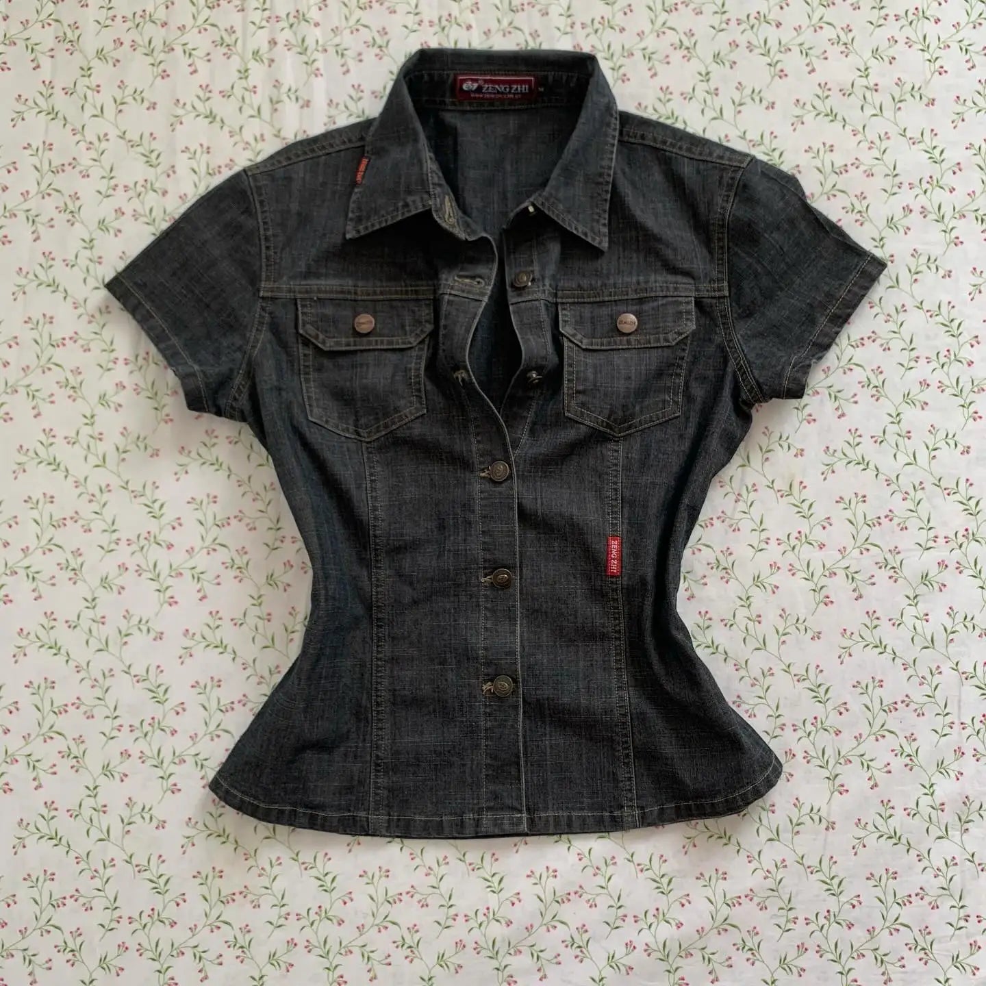 Women's Button - Front Top + Waist Cinching Design + Y2K Streetwear Style For Modern Night Out - SN Wigs & More