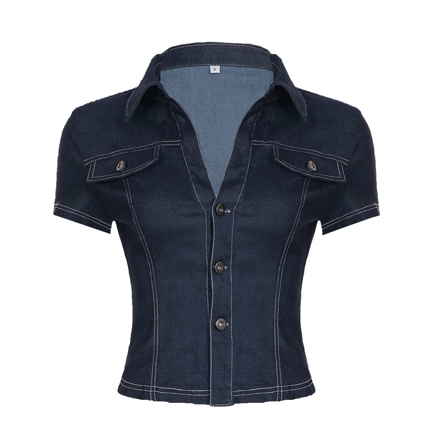 Women's Button - Front Top + Waist Cinching Design + Y2K Streetwear Style For Modern Night Out - SN Wigs & More