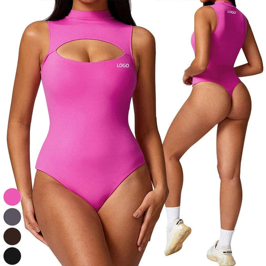 Womens Clothing Full Body ShapewearPlaysuits High Neck Sports Tank Tops Bodysuit One Piece Fitness Jumpsuits Women Yoga Jumpsuit