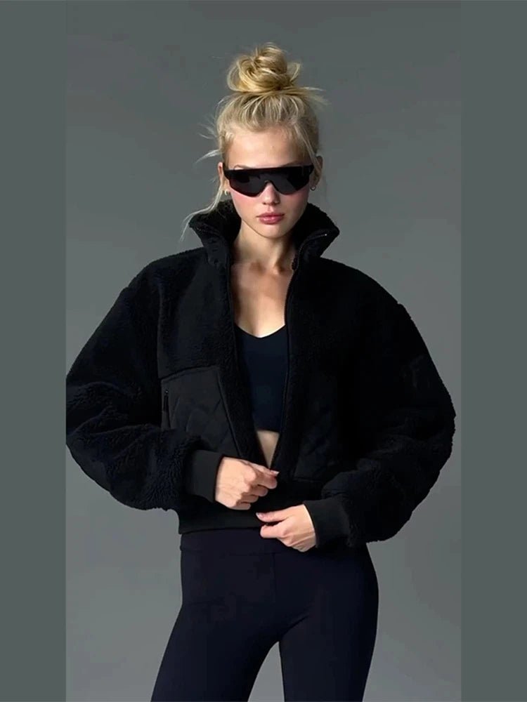 Women's Coat + Thickened Padded Stand Collar With Pockets For Warmth + Vintage Autumn Winter Style - SN Wigs & More