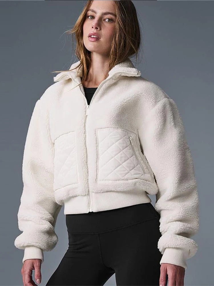 Women's Coat + Thickened Padded Stand Collar With Pockets For Warmth + Vintage Autumn Winter Style - SN Wigs & More
