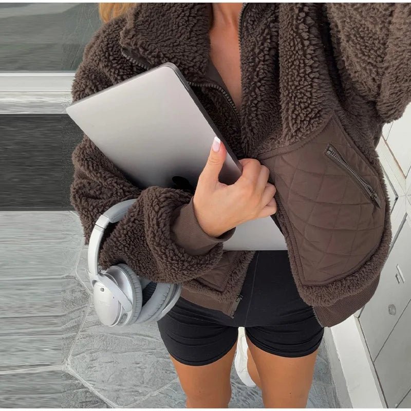 Women's Coat + Thickened Padded Stand Collar With Pockets For Warmth + Vintage Autumn Winter Style - SN Wigs & More