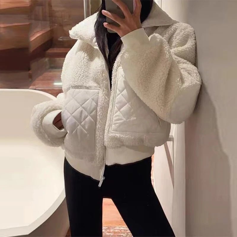 Women's Coat + Thickened Padded Stand Collar With Pockets For Warmth + Vintage Autumn Winter Style - SN Wigs & More