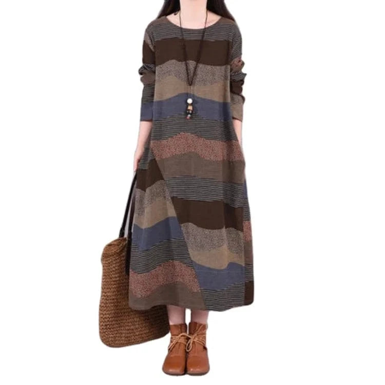 Womens Dresses New in Spring Summer Fashionable Elegant Korean Version Dress Long Sleeved Commuting Round Neck Woman Clothing