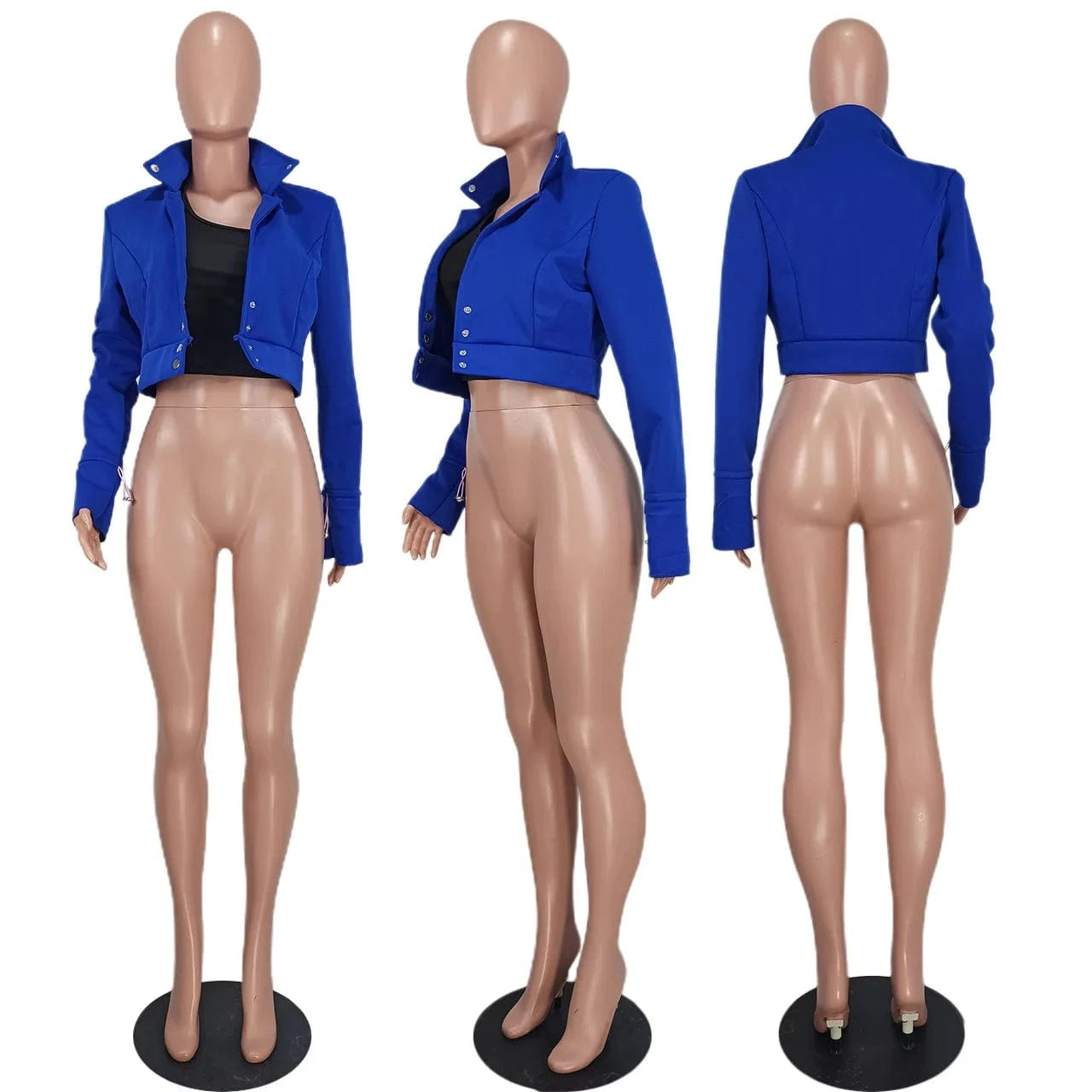 Womens Fall Clothing Winter Clothes 2022 Button Down High Quality Women Jackets Winter Coat  Solid Woman Cropped Jacket