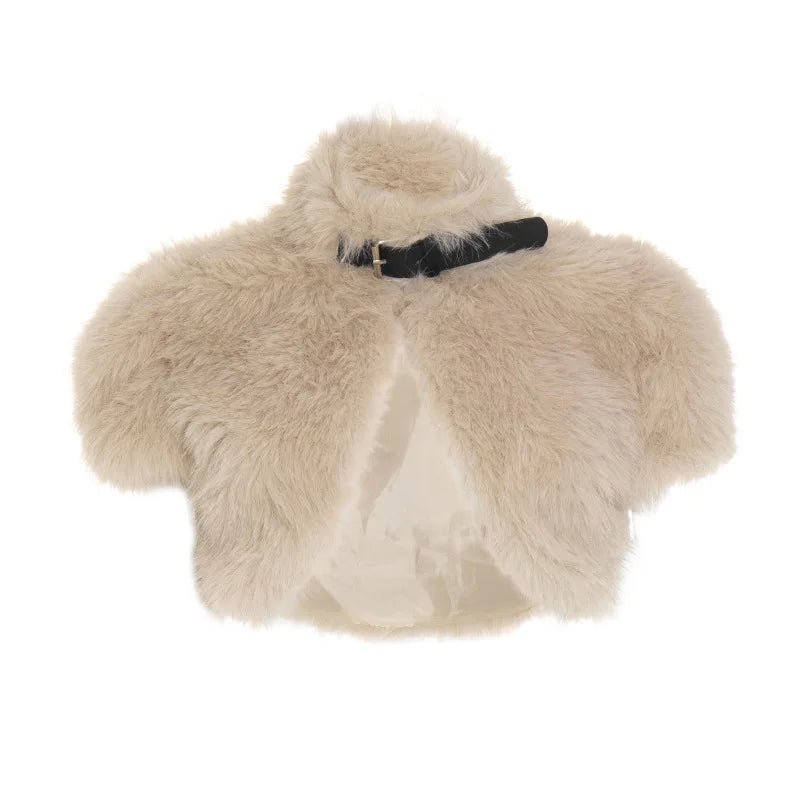 Women’s Faux Fur Cropped Jacket Fluffy Texture Streetwear Winter Outerwear Cozy Chic - SN Wigs & More