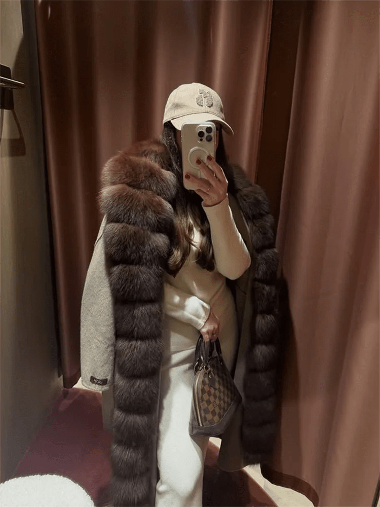 Women’s Fur Coat + Elegant Open Collar With Thick Plush Lining + Vintage Winter Style - SN Wigs & More