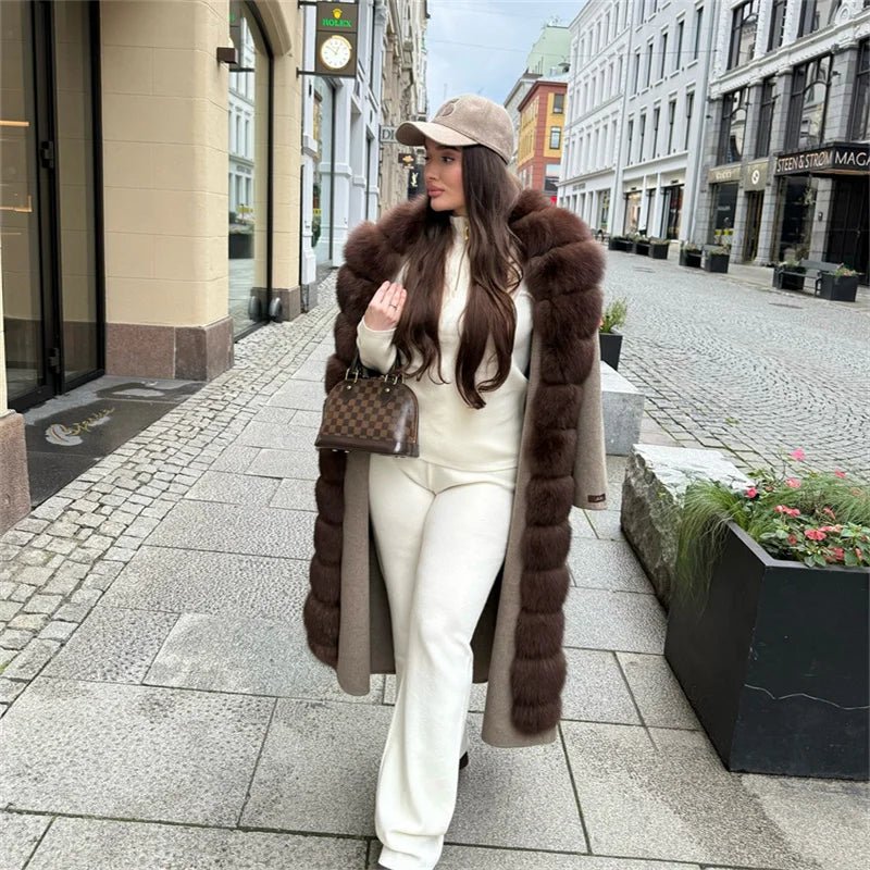 Women’s Fur Coat + Elegant Open Collar With Thick Plush Lining + Vintage Winter Style - SN Wigs & More
