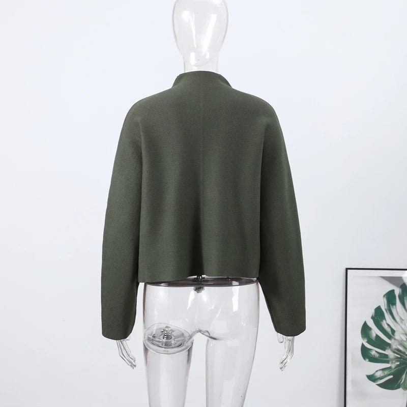 Women's Jacket With Vintage Lapel Zipper And Large Pockets Oversized Casual Spring Ready - SN Wigs & More