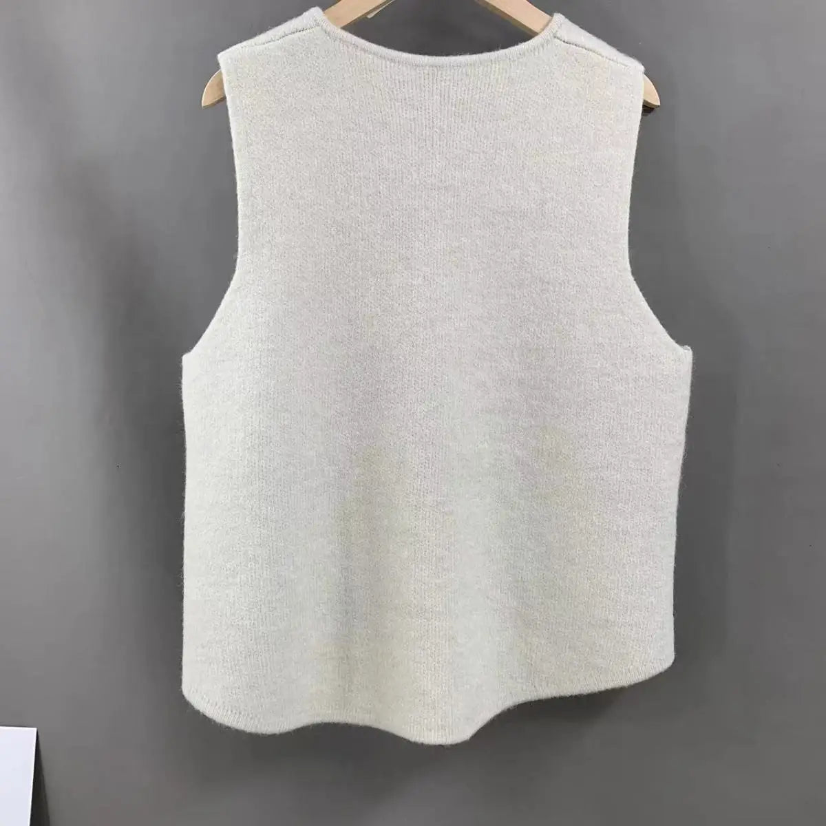 Women's Knit Vest - Frog Button Detail - Versatile Everyday Wear, Loose Fit Autumn Style - SN Wigs & More