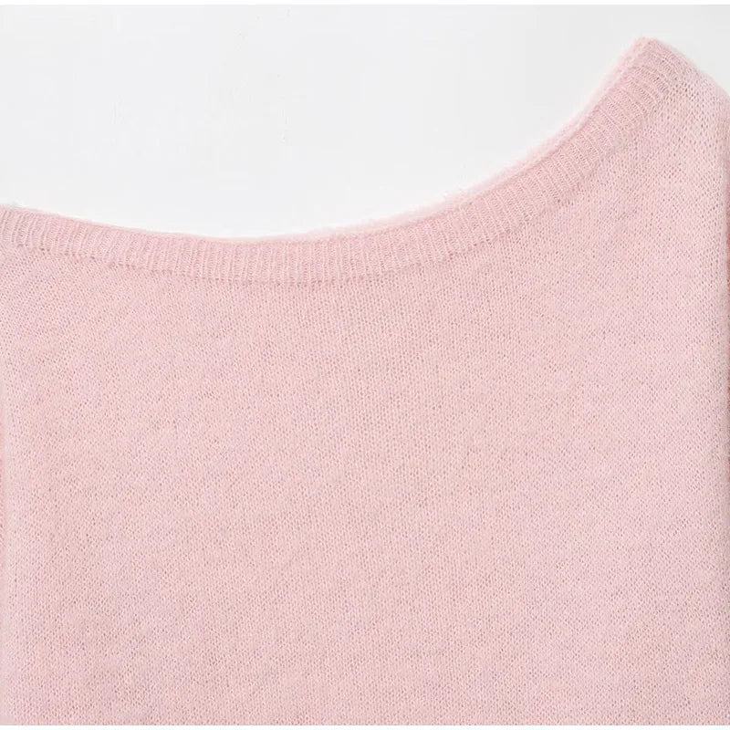 Women's Knitwear Off Shoulder Lightweight Loose Fit Soft Cozy Autumn Street Style - SN Wigs & More