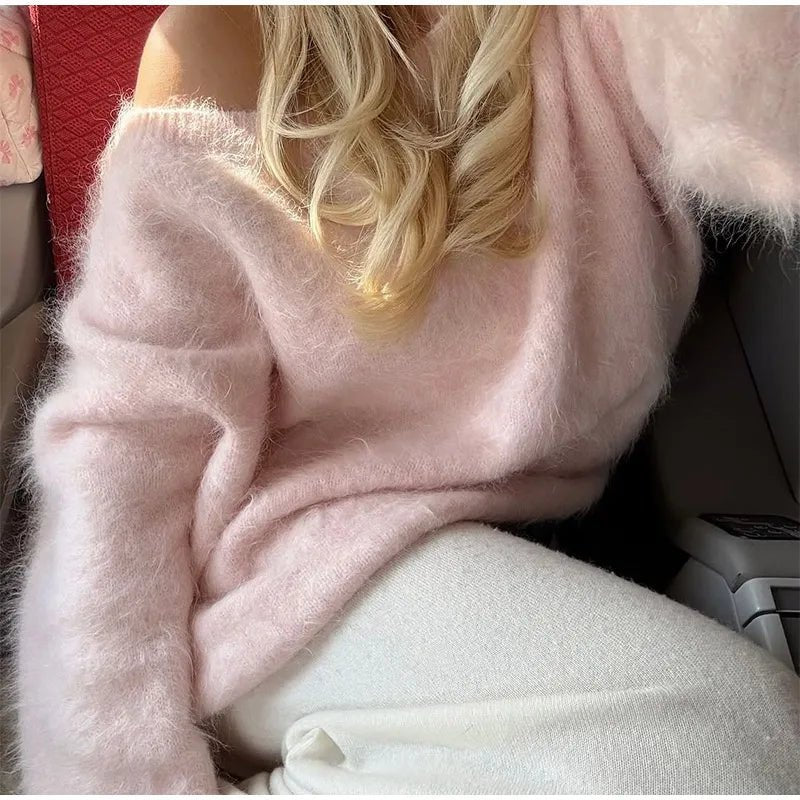 Women's Knitwear Off Shoulder Lightweight Loose Fit Soft Cozy Autumn Street Style - SN Wigs & More