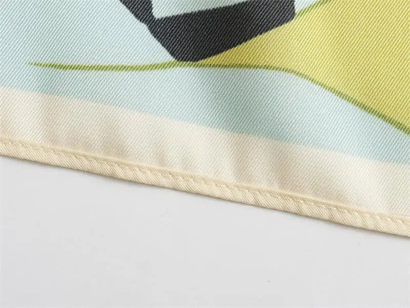 Women's Pajama Top + Turn - Down Collar + Two - Tone Green White Print All - Match Style For Every Occasion - SN Wigs & More