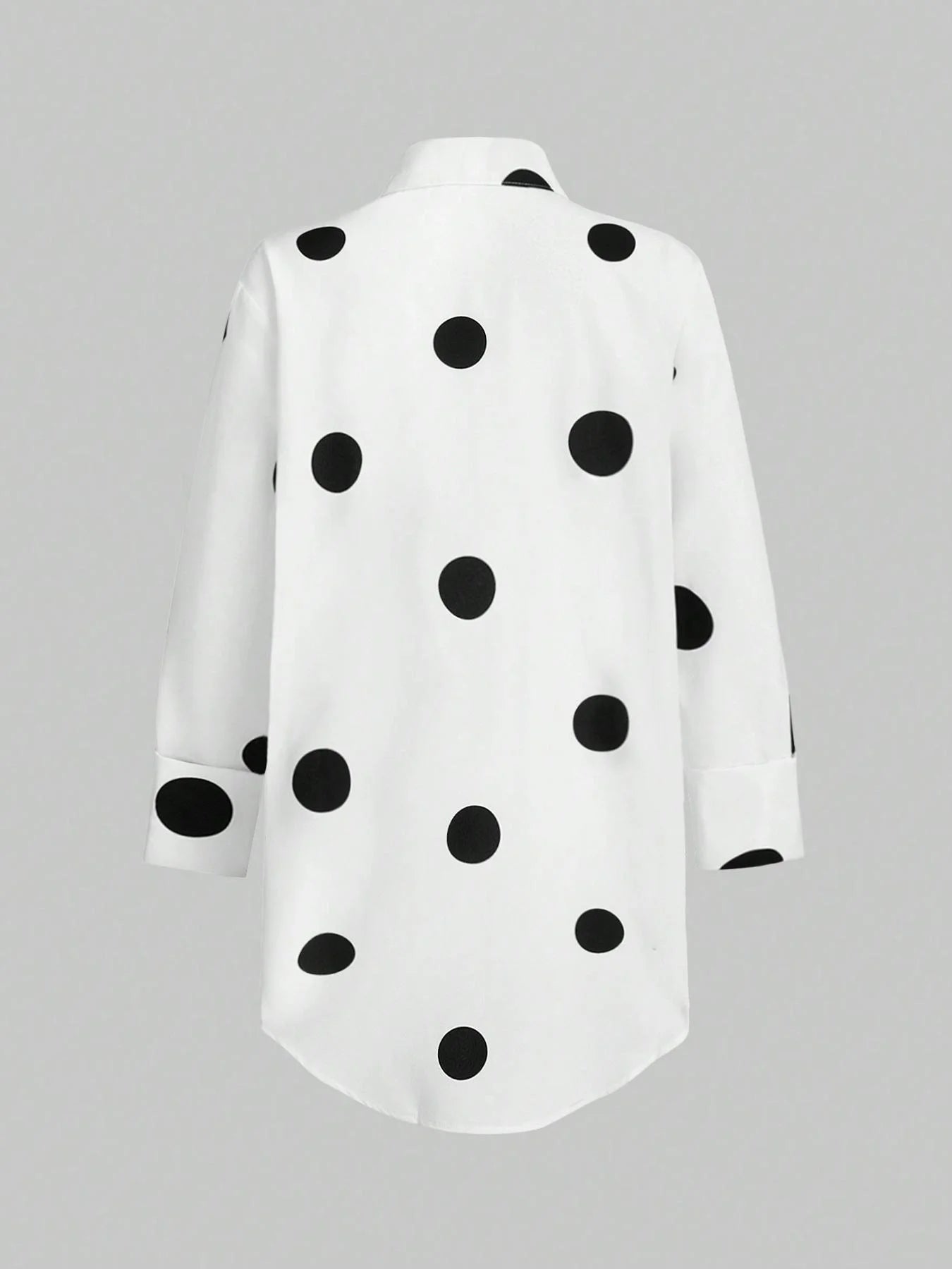 Women's Top + Loose - Fit Polka Dot Chiffon Shirt + Casual Summer Everyday Wear - SN Wigs & More