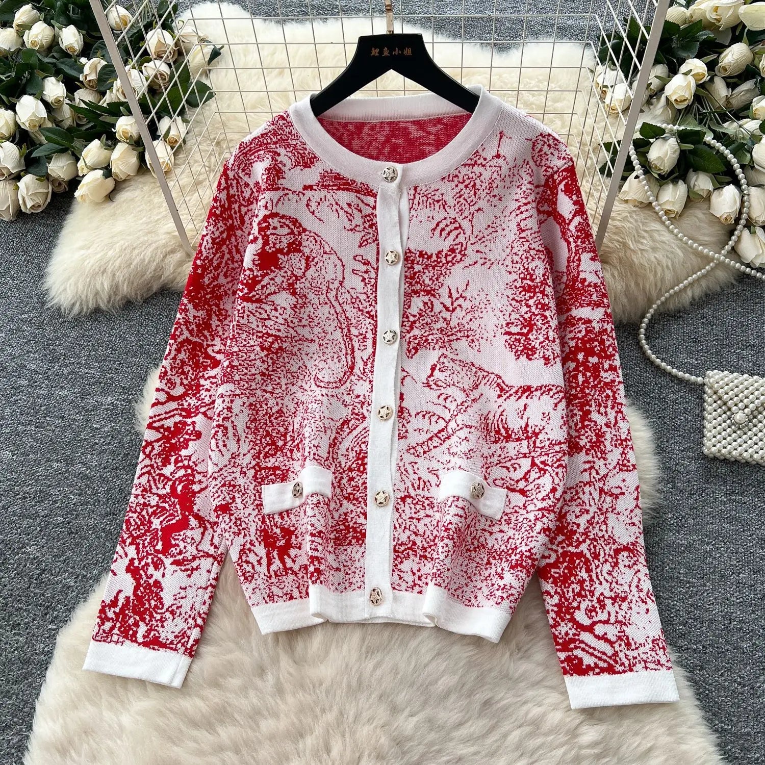 Women's Two - Piece Pant Set - High - Waist Wide - Leg Knit Silhouette - Y2K Streetwear Autumn - SN Wigs & More