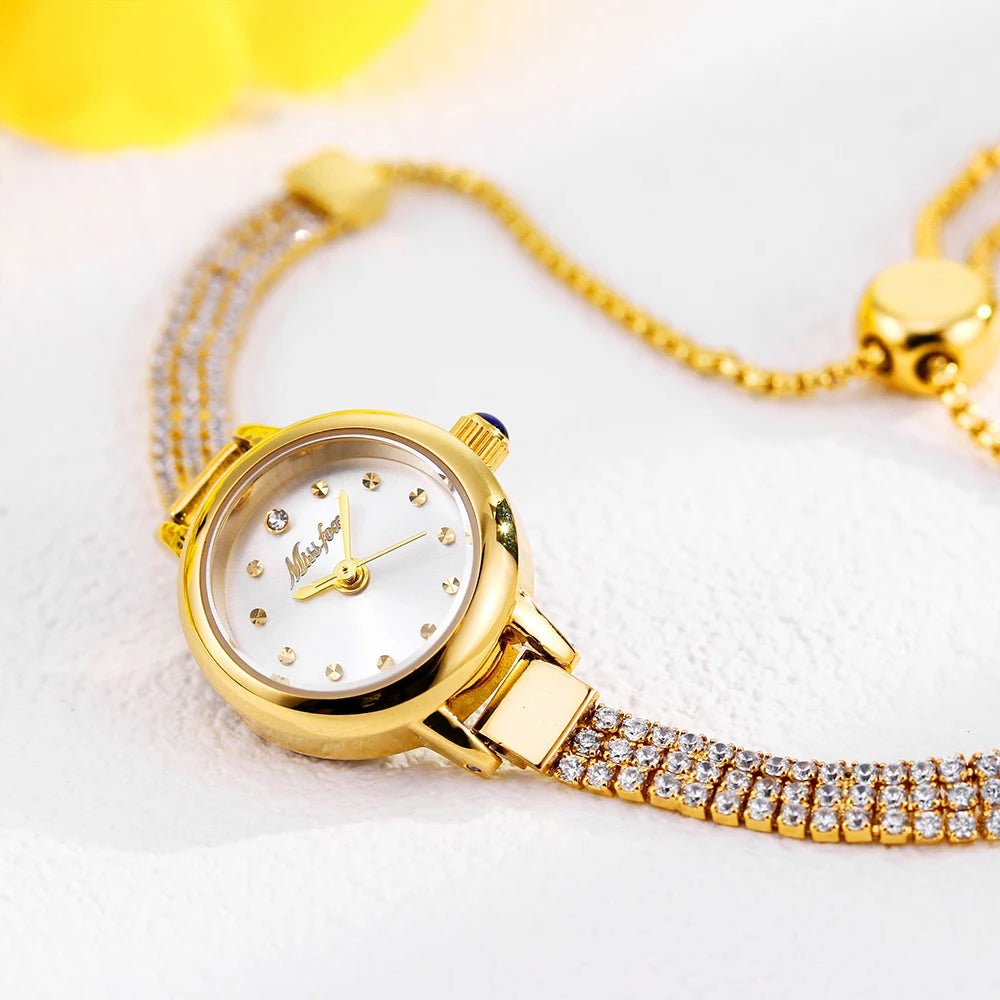 Women's Watch Diamond - Accented Adjustable Bracelet With Quartz Movement Minimalist Style - SN Wigs & More
