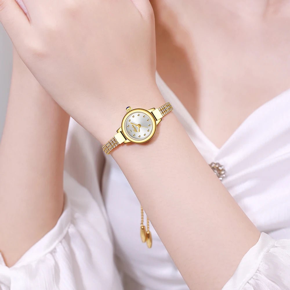 Women's Watch Diamond - Accented Adjustable Bracelet With Quartz Movement Minimalist Style - SN Wigs & More