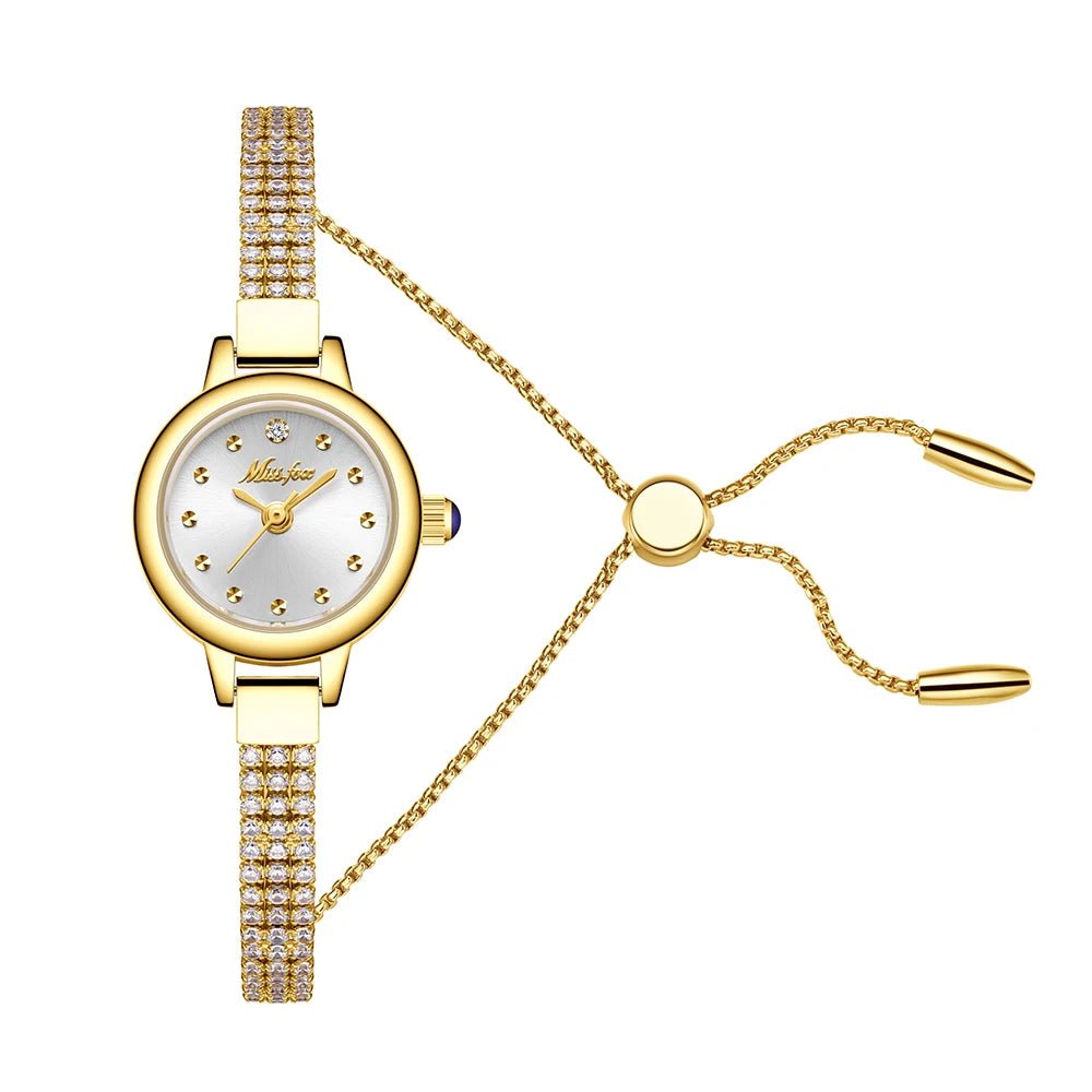 Women's Watch Diamond - Accented Adjustable Bracelet With Quartz Movement Minimalist Style - SN Wigs & More
