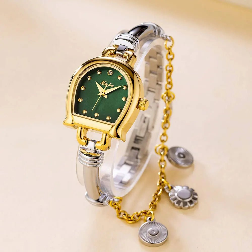 Women's Wristwatch - With Small Dial Quartz Bracelet Pendant - Classic Vintage Style - SN Wigs & More