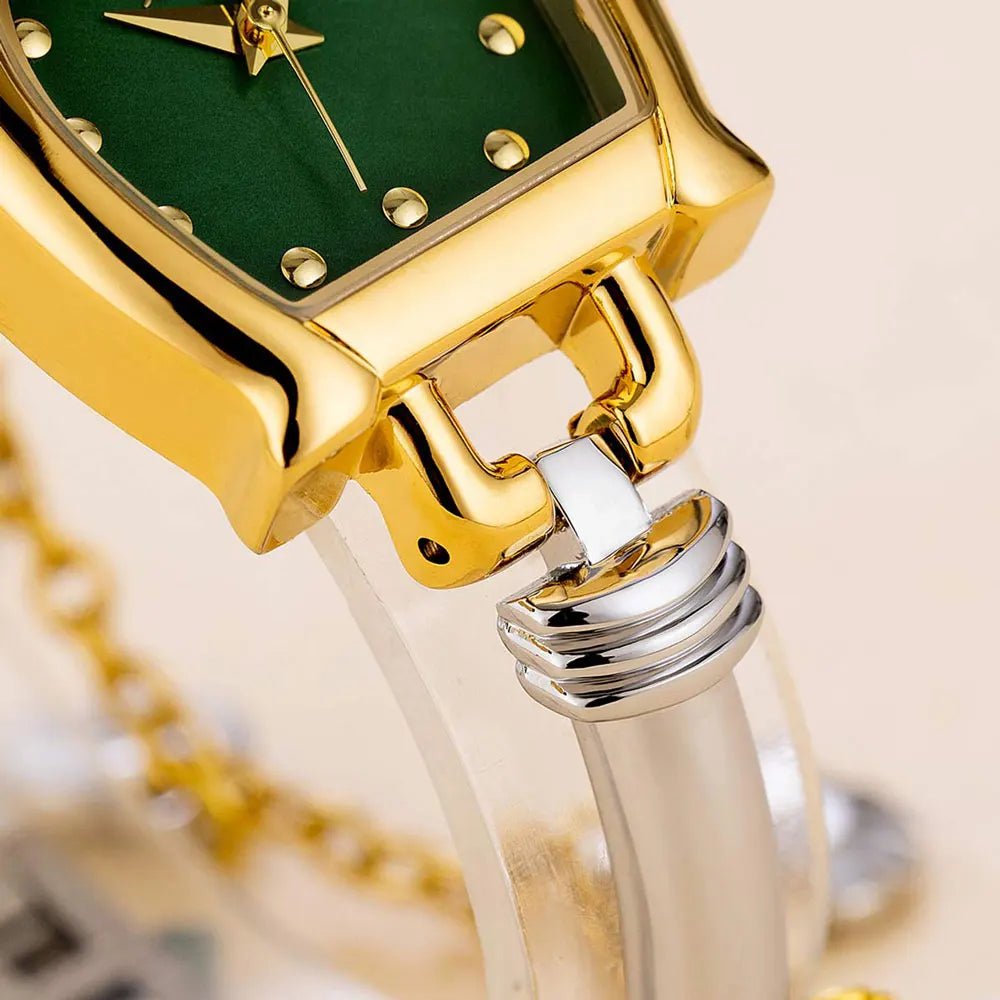 Women's Wristwatch - With Small Dial Quartz Bracelet Pendant - Classic Vintage Style - SN Wigs & More