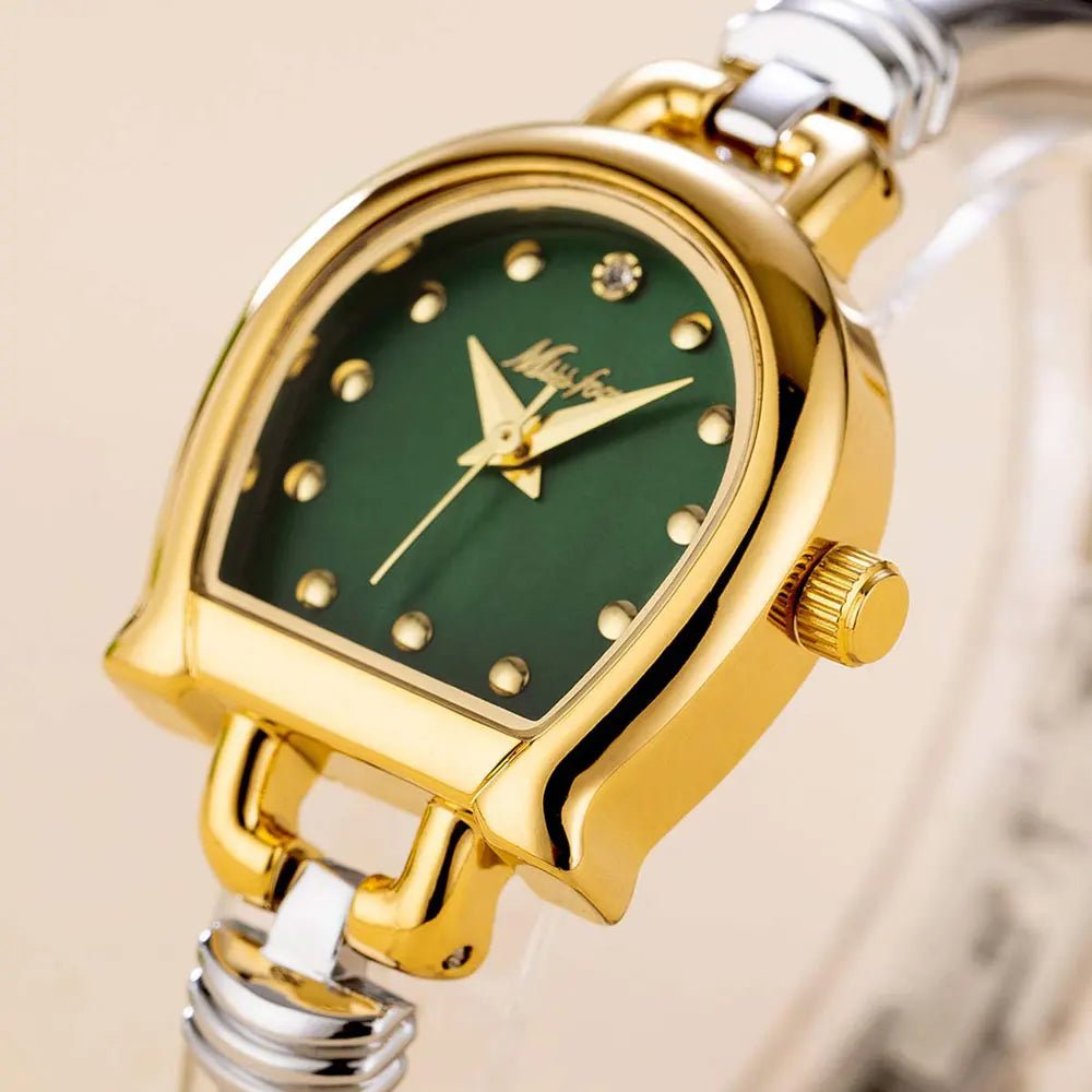 Women's Wristwatch - With Small Dial Quartz Bracelet Pendant - Classic Vintage Style - SN Wigs & More