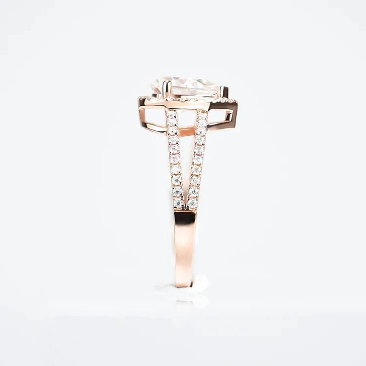 Xingyue jewelry  Hola pear-shaped  18K Rose gold ring engagement wedding  moissanite ring for women