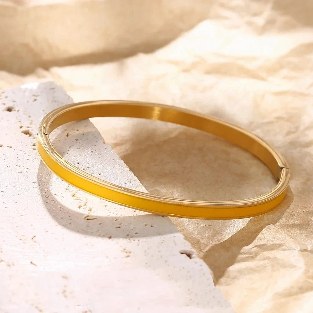 Xixi New Arrival 18k Gold Accessories Ladies Women Waterproof Jewelry Stainless Steel Jewelry Bracelet Bangles