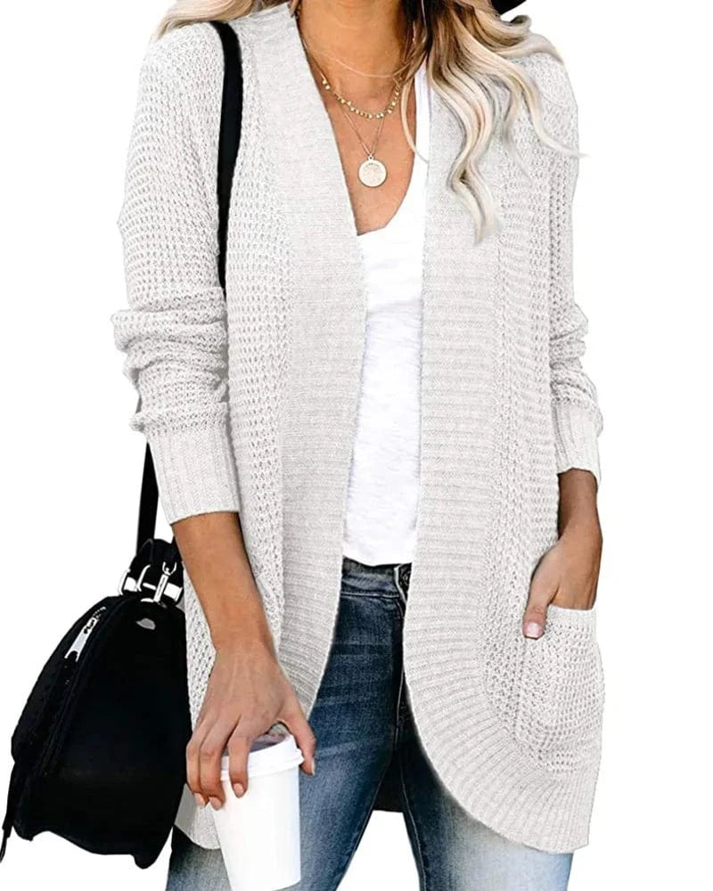 XL / 11 Women Casual Knitted Long Cardigan For Womens Autumn 2024 Female Long Sleeve Knit Cardigans Woman Sweater