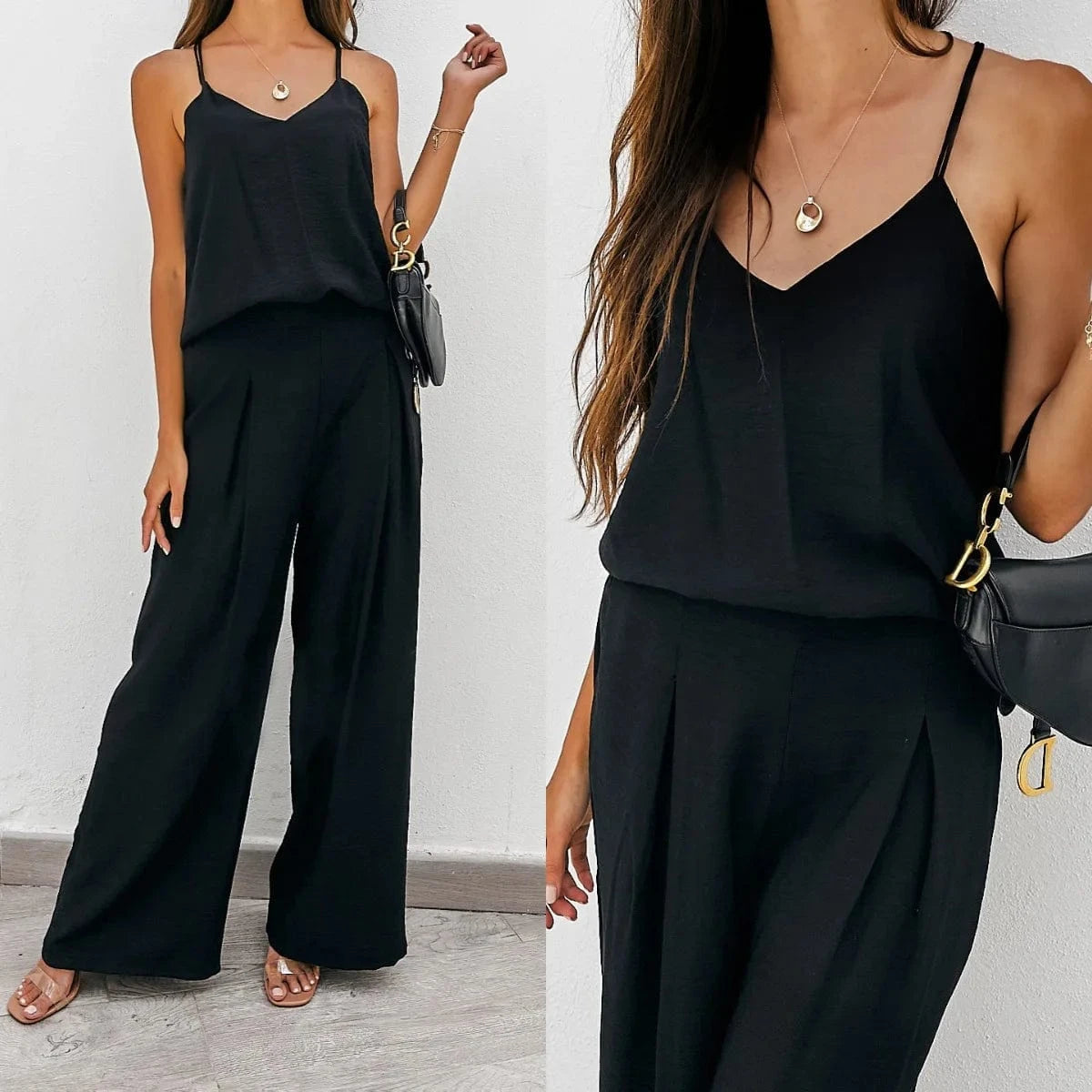 XL / Black 2024 new hot selling sports and leisure women's suit two-piece set