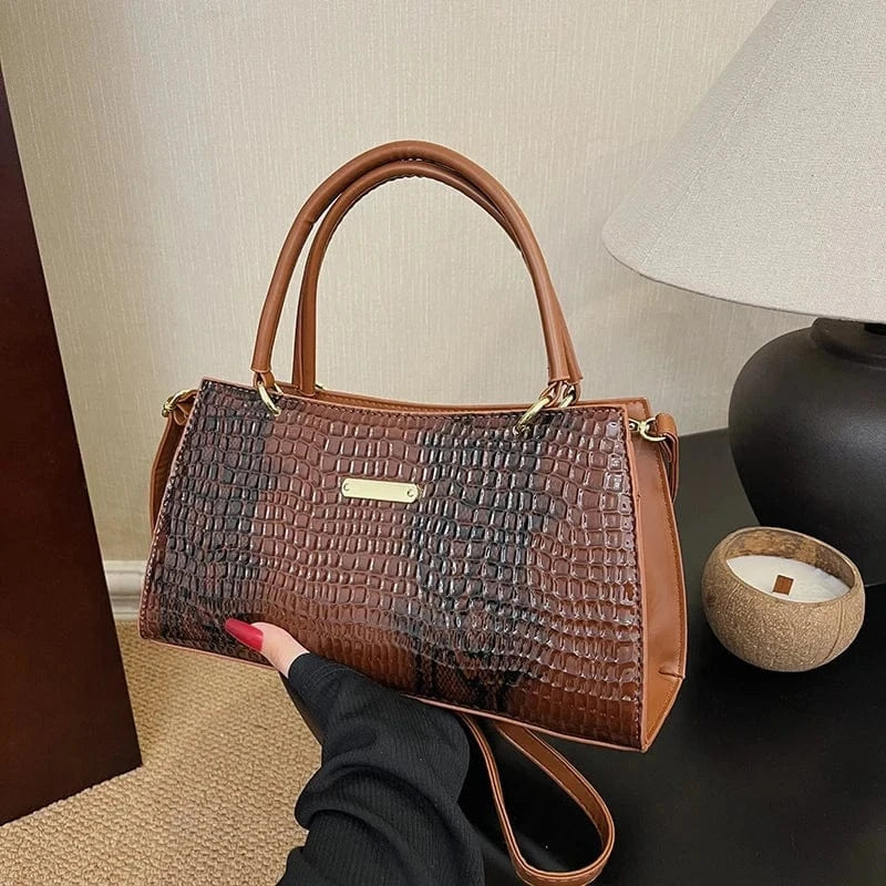 XL / coffee Factory wholesale High Quality handbags 2024 Light Lady Trendy Snake Skin Bags Lady Design Purses For Girls