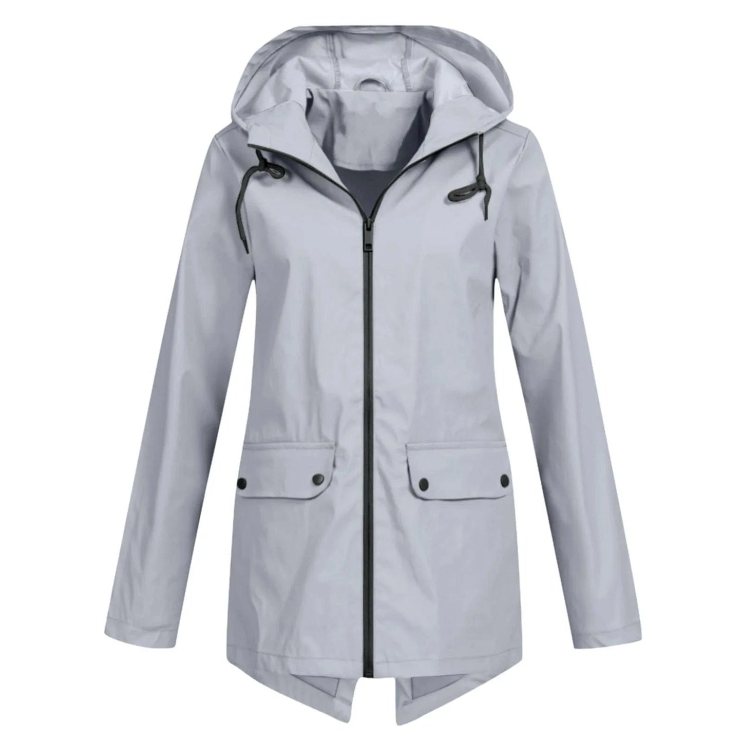 XL / Gray D0702DJ17 2023 On Sale Plus Size Longline Casual Hooded Shacket Long Jackets For Women Sehe Fashion
