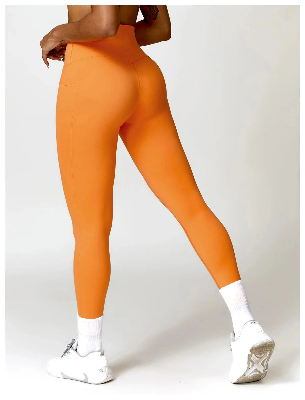 XL / leggings yellow 2024 Workout Long Sleeved Hoodies Jacket Jogger pants Sexy Strap Bra Women leggings with pockets Sportswear Fitness Gym Sets