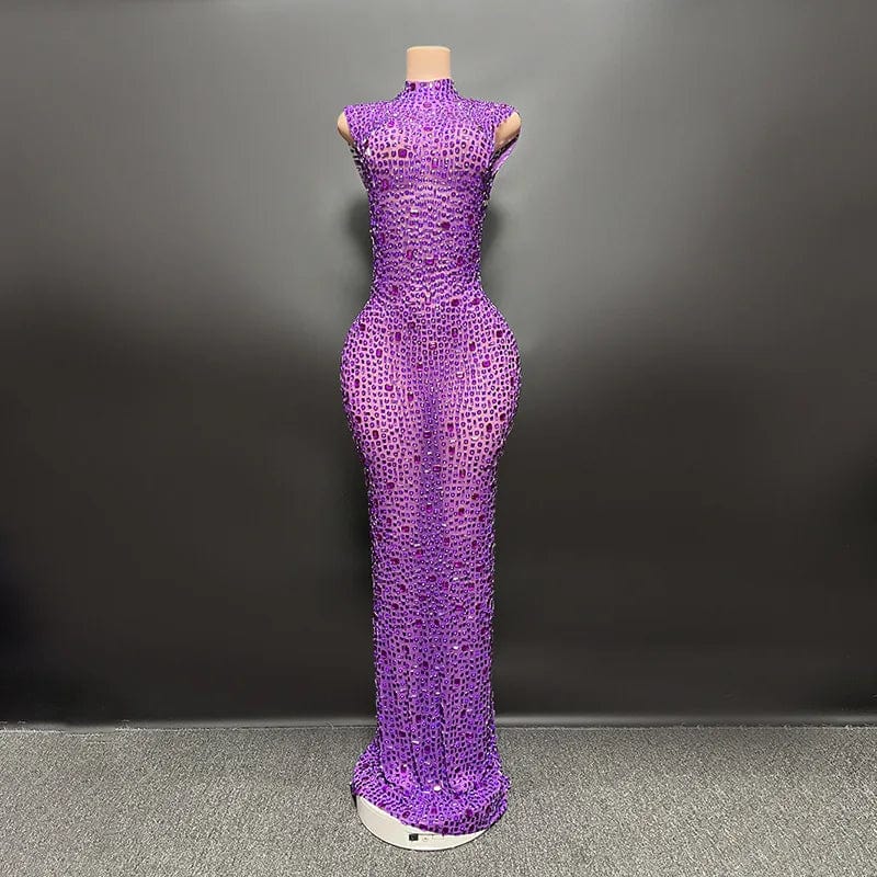 XL / Purple Novance Y2507 Women Party Outfits Sexy Evening Dresses 2024 Elegant Floor-Length Party Wholesale Womens Boutique Clothing