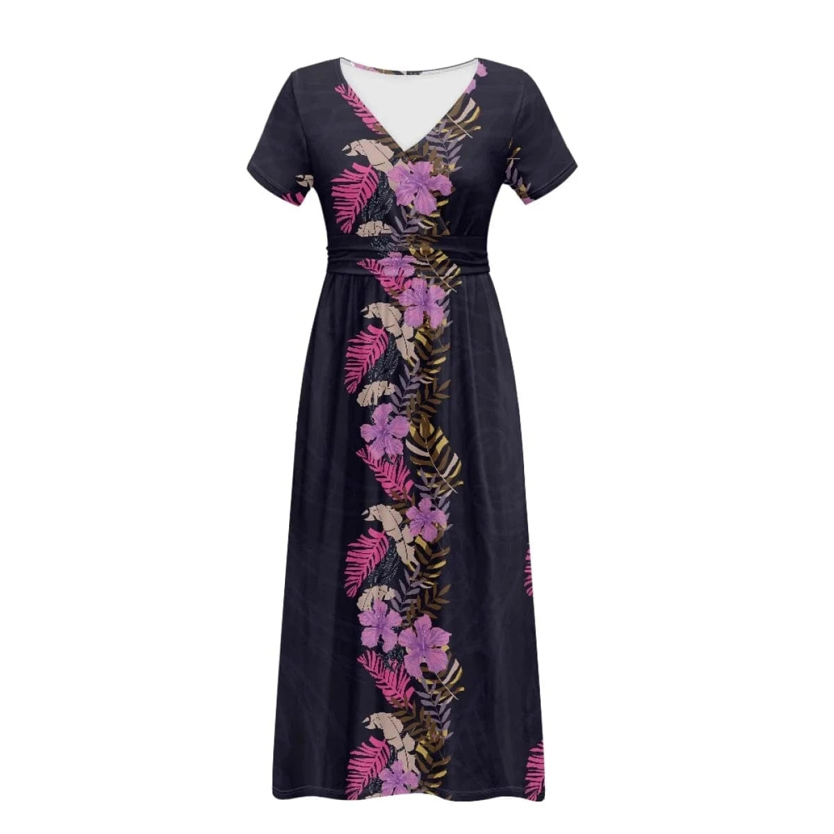 XL / YSFC02533AZ31-1 Wholesale African Wax Print Short Sleeve Long Wedding Dress Beautiful Custom Logo Eco-friendly Women Sexy Bodycon Comfy Dresses