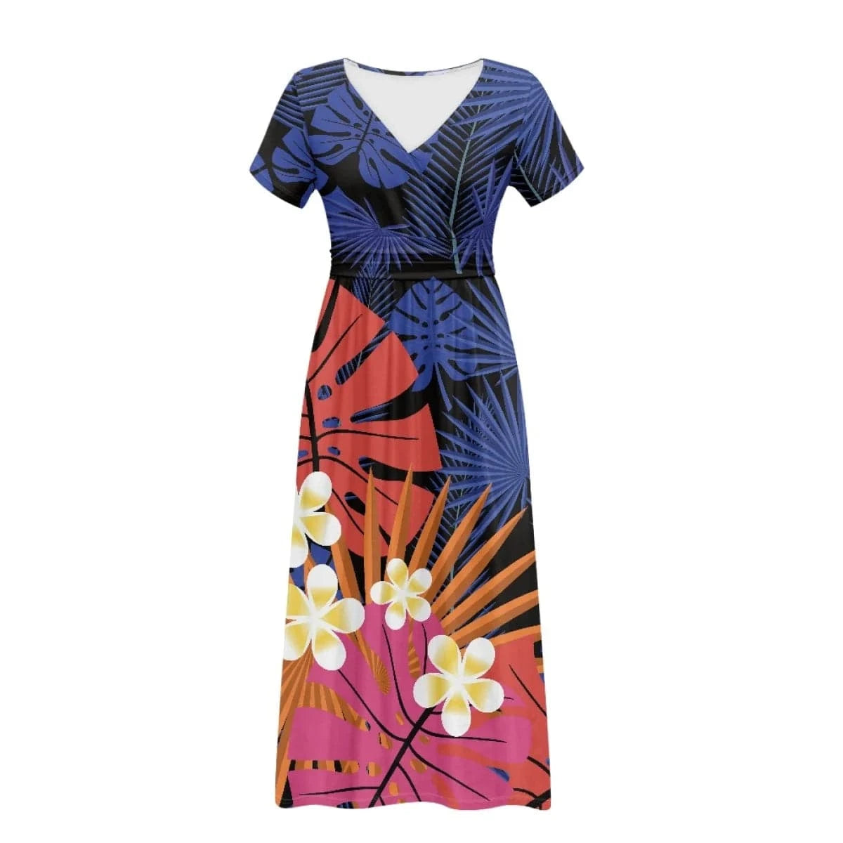 XL / YSFE2608AZ31-1 Wholesale African Wax Print Short Sleeve Long Wedding Dress Beautiful Custom Logo Eco-friendly Women Sexy Bodycon Comfy Dresses