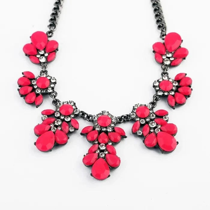xl00471 Personalized Gun Metal Plating Brand Jewelry Women Fashion Spring Design Wholesale Neon Statement Necklace