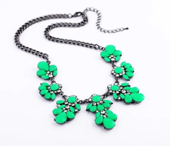 xl00471 Personalized Gun Metal Plating Brand Jewelry Women Fashion Spring Design Wholesale Neon Statement Necklace