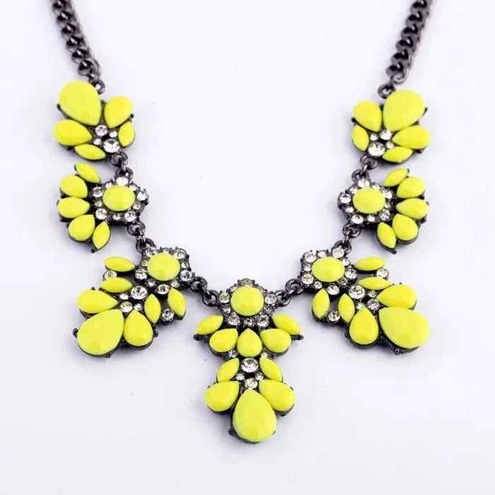 xl00471 Personalized Gun Metal Plating Brand Jewelry Women Fashion Spring Design Wholesale Neon Statement Necklace