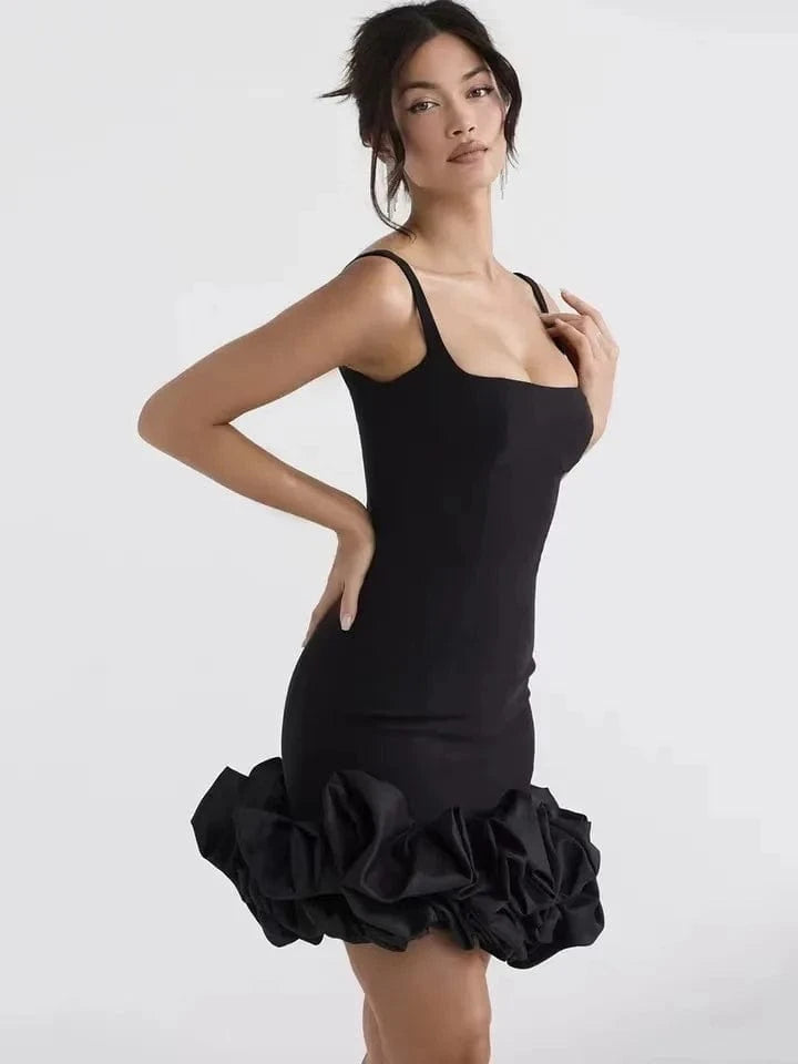 XS / Black Liu Ming High End Wholesale 2024 Summer Elegant Women Sexy Sleeveless Party Stage Performance XS Bodycon Mini Dress