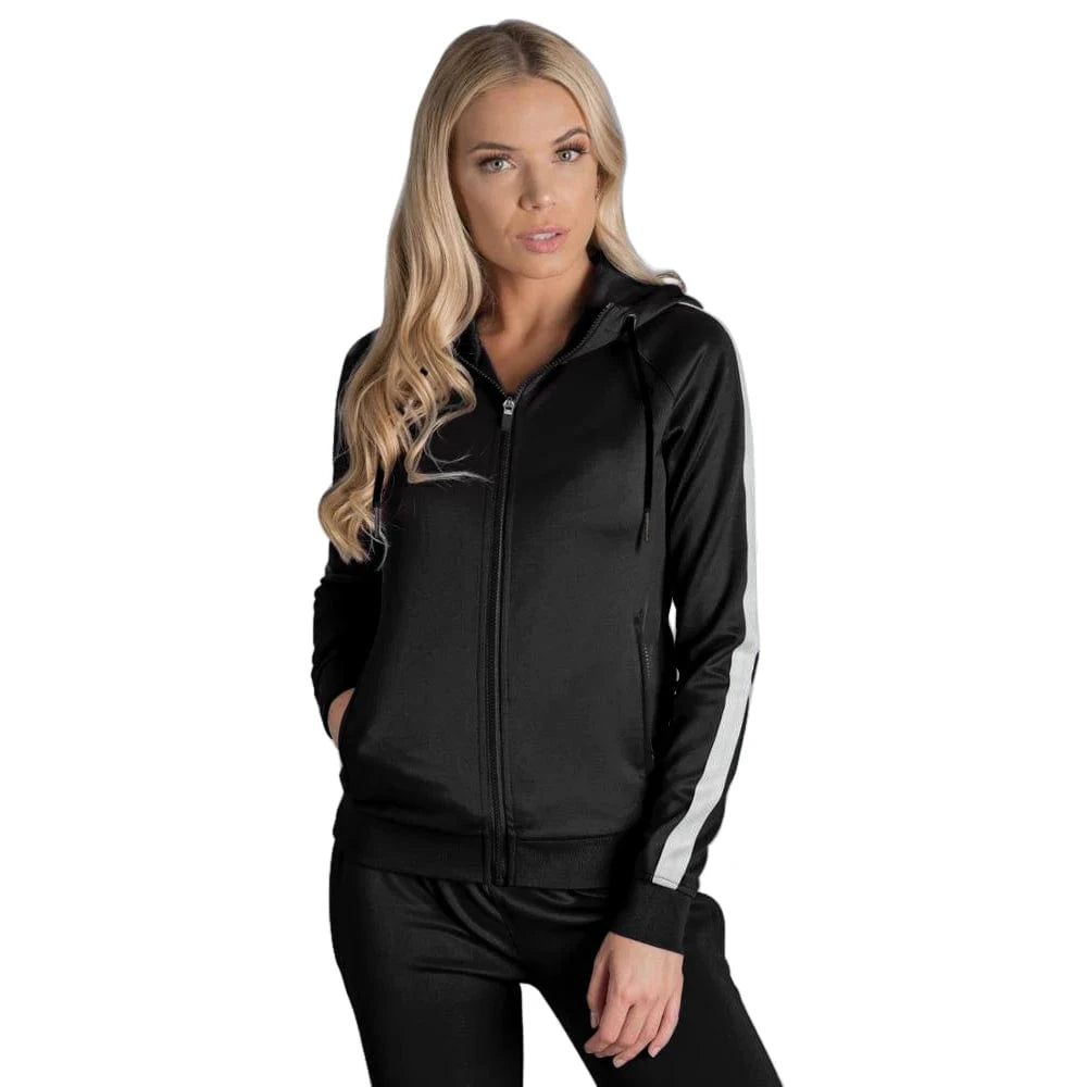 XXL / Black Latest Designs Tracksuit 2 Piece Set Woman 2024 Cotton Casual Jogging Fitted Women Tracksuit Set