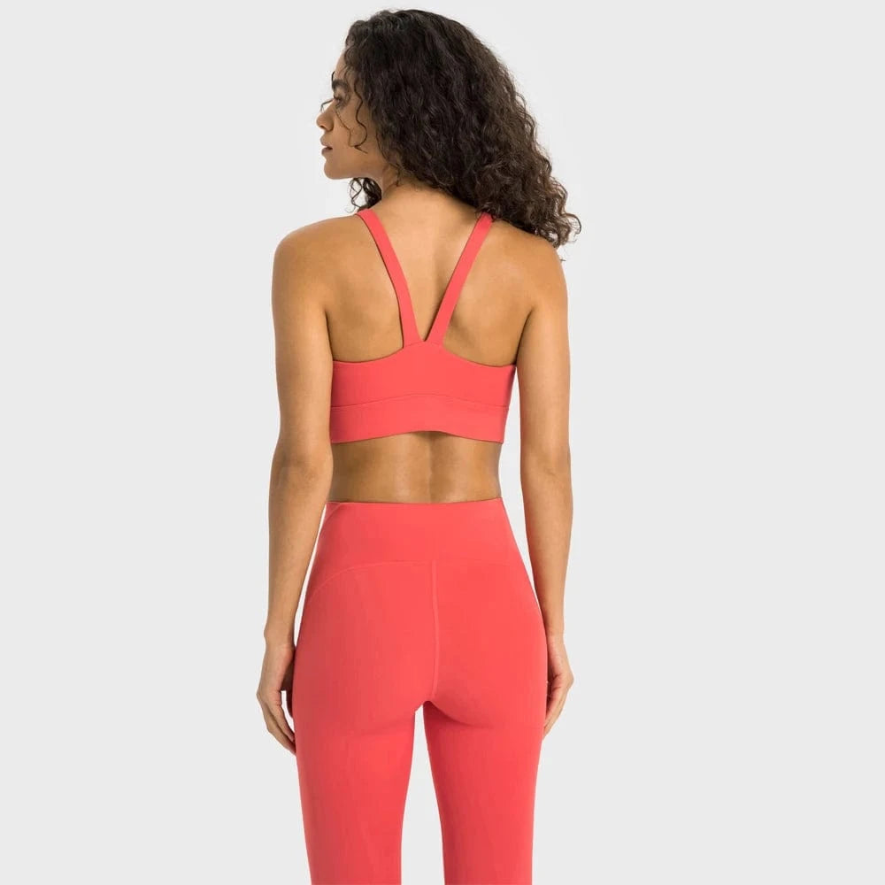 XXL / Carmine 2024 New Arrival High Quality 2 Piece Leggings Women Yoga Wear Sports Bra Gym Fitness Sets