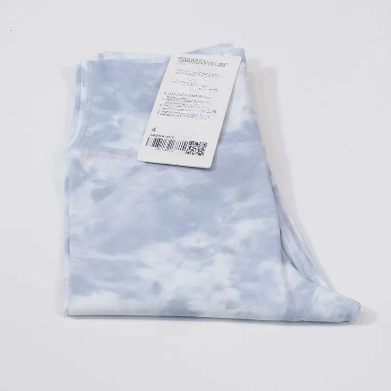 XXL / White 2024 New Hot Sale Cycling Yoga Running Pants Butt Lift High Waisted Seamless Tie-Dye Yoga Leggings Women lulu