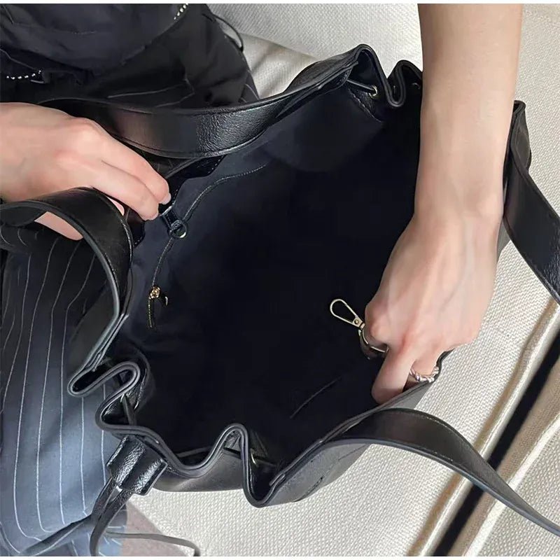 Y - shaped Women Handbag Versatile Simple Large - capacity Texture Tote Bag New Large - capacity Shoulder Bag Storage Bag Underarm Bag - SN Wigs & More