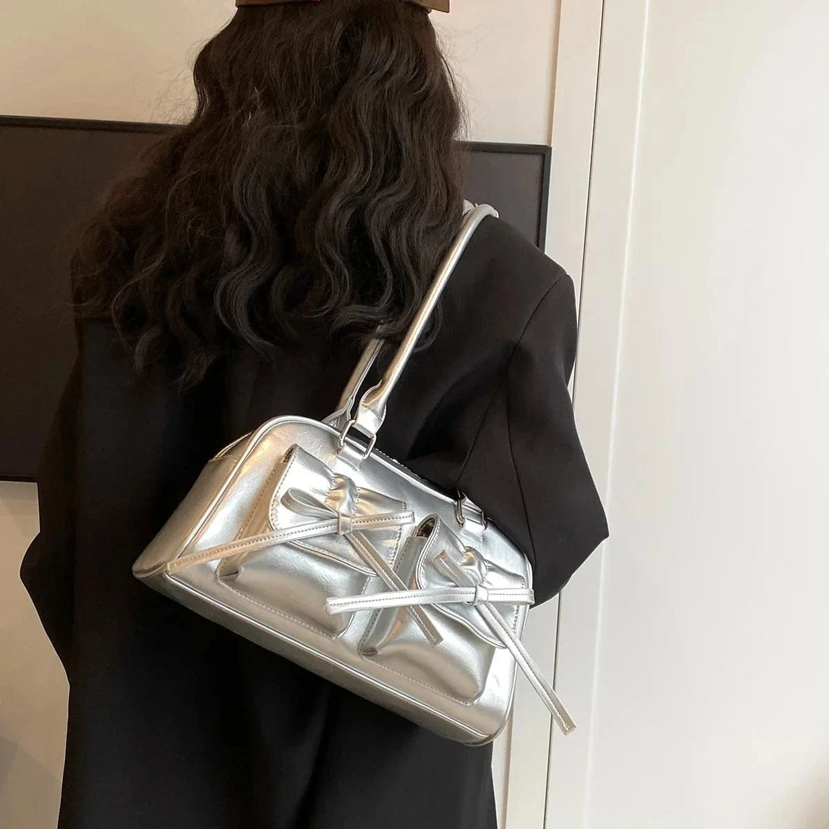 Y2K Fashion Underarm Shoulder Bags Vegan Leather Bag Female Luxury Women's Handbags and Purses 2024