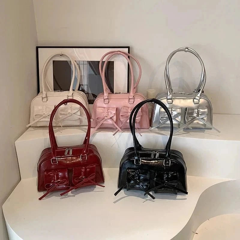 Y2K Fashion Underarm Shoulder Bags Vegan Leather Bag Female Luxury Women's Handbags and Purses 2024