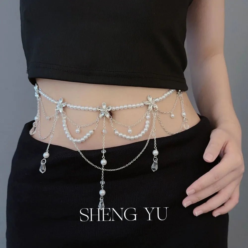 Y2K Pearl Waist Chain - SN Wigs & More
