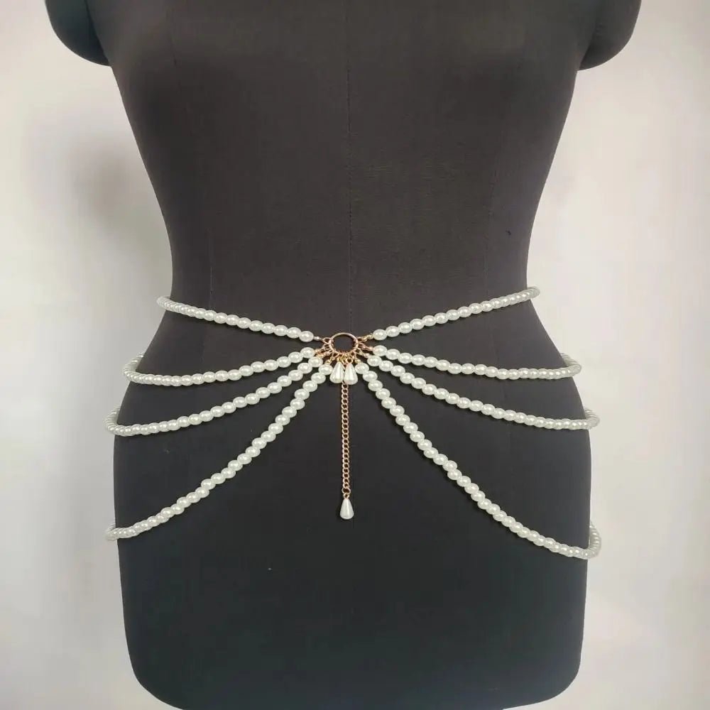 Y2K Pearl Waist Chain - SN Wigs & More