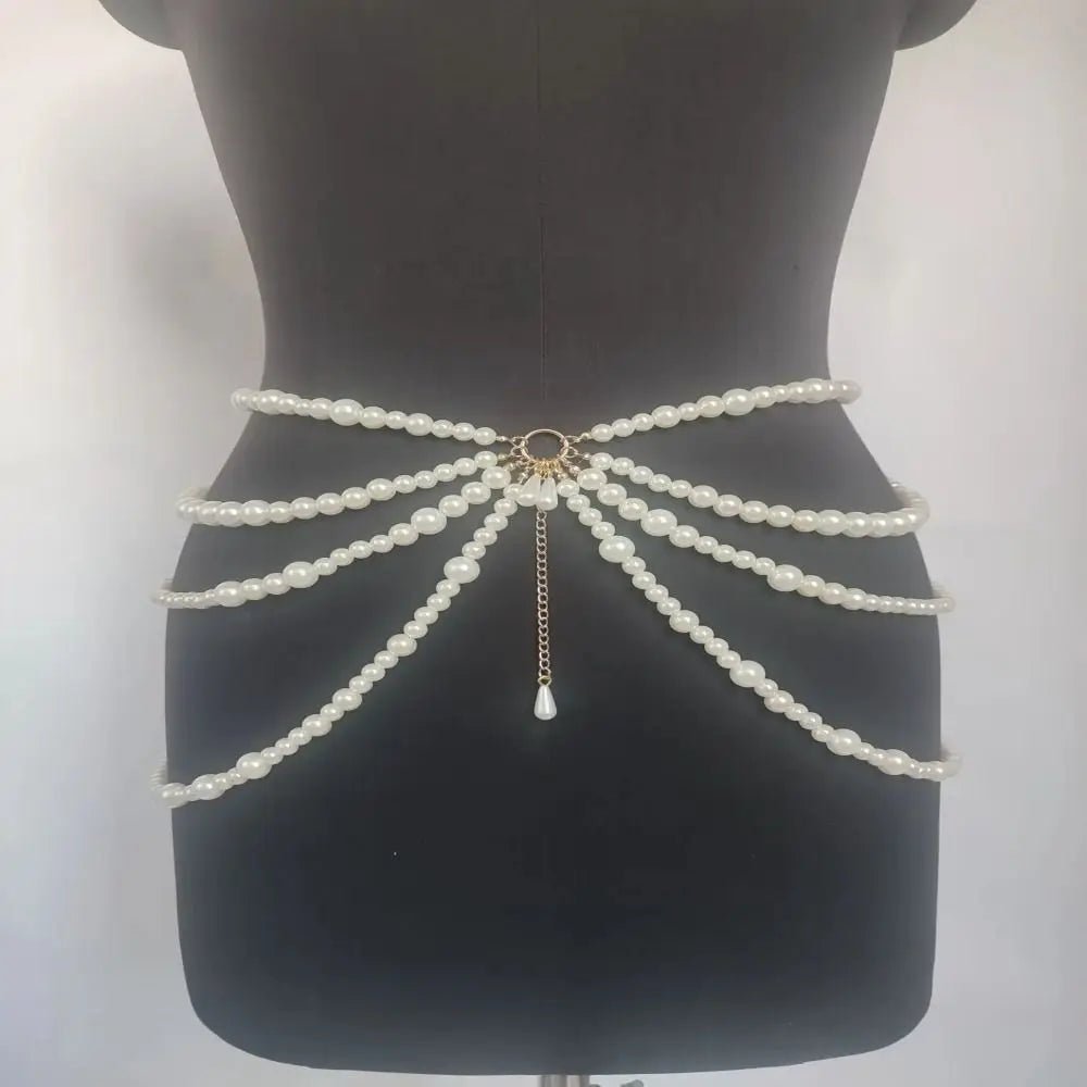Y2K Pearl Waist Chain - SN Wigs & More