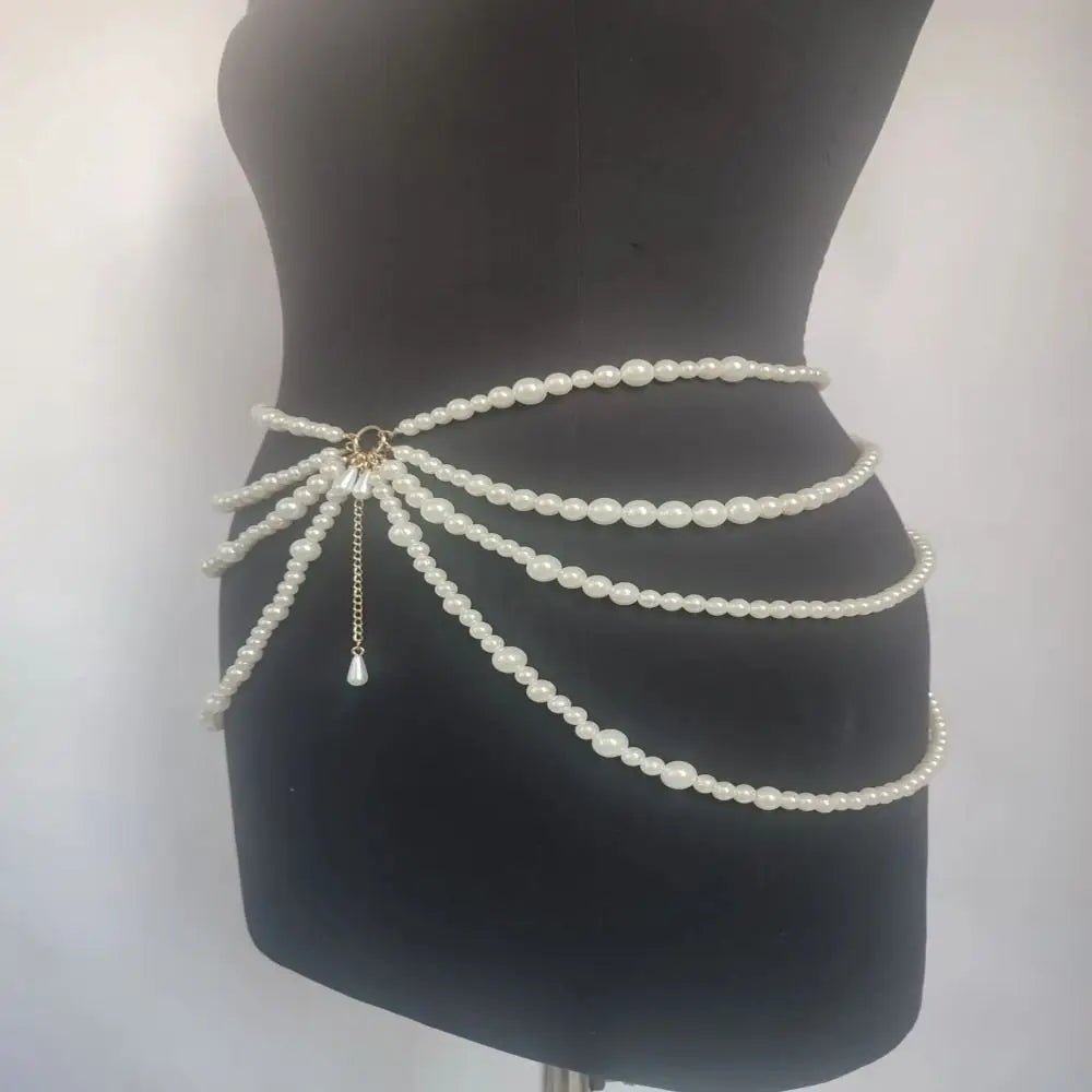 Y2K Pearl Waist Chain - SN Wigs & More